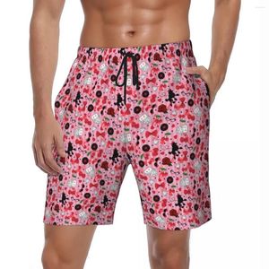 Herren -Shorts Summer Board Man Funky Pudel Sportswear Cherries Sock Hop Custom Diy Beach Short Hosen Hawaii schnelle trockene Schwimmstüle
