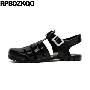 Casual Shoes Panie błyszczą pustą wolną wypoczynek Slingback China Sparling Sandals Sandals Summer 2024 Okrągłe palce czarne kobiety