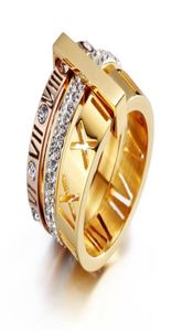 Cała biżuteria pierścionki dla kobiet złota wyplana biżuteria ze stali nierdzewnej Inspirująca biżuteria z prezentami 5117448