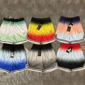 Designer Gradient Basketball Pants American Shorts Męskie sportowe sport Relaks Dasual Oddychające fitness Bieganie Szybkie suche pięć ćwiartki Spodnie-XXXXXL