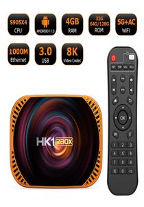 Android TV Kutusu HK1 X4 110 OS S905X4 Dört Çekirdek 4G 64G Akıllı Set Üst Kutu 5G Çift WiFi 1000m LAN 8K Video CODEC6994181