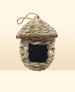 Bird Cages Grass Hut Cozy Resting Place For BirdsProvides Shelter From Cold WeatherHand Woven Houses Nest Perfect Finch 3369667