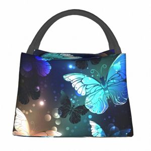 Night Butterfly Lunchbag Ombre Animal Print Freizeit Lunchbox School Tragbare Tasche Handtaschen wasserdichte Custom Cooler Bag T3yn#