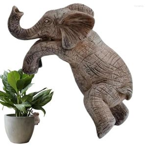 Trädgårdsdekorationer hänger harts djurplanter kantdekor elefant blomma kruka hugger för balkong böcker