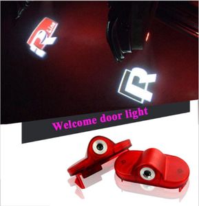 2x Araba Led Kapı Logosu Karşılama Lambası Otomatik Lazer Logo Projektör VW Golf için Işık 4 Beetle Touran Caddy Bora MK4 R Line4258897