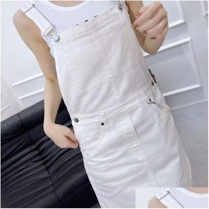 Womens Jumpsuits Rompers Fashion Designer Overalls Summer White Black Denim Clothings Casual Style For Vocations 26644 Drop Delivery A Otwdy