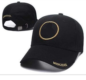 Top F1 Racing Motorcycle Hats Team Mercedes-Benz-AMG Marshmello Mens e Chapéus de Bola Esportivos de Luxo Caps de Moda de Luxo Moda Cap Caps A11