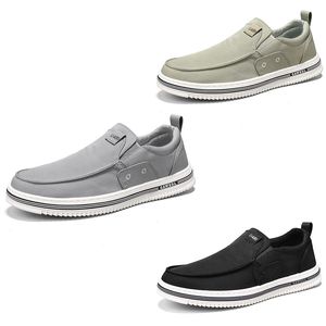 2024 lässige Schuhe grün schwarz weiß braun graue Herren atmungsaktive Athleisure Klassische Slip-on-Schuhe Sneakers Größe 39-44 Gai