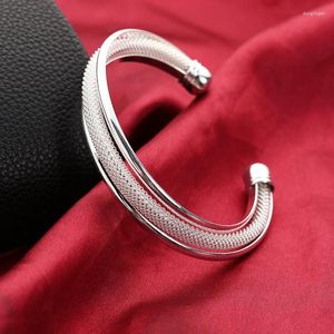 Ссылка браслетов моды серебряный цвет геометрический размер регулируемый размер браслет браслет для женщин Элегантные свадебные украшения E059