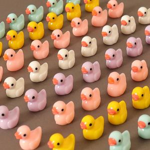 Ankor Fairy Garden Accessories Miniature Ducks Ornament för Fairy Garden Micro Landscape Desk Cake Decoration Potted Plant Decor 240408