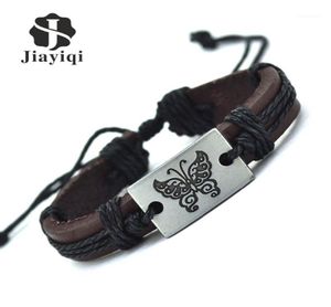 WholeJiayiqi 2016 Fashion Cuff Charm Classic Toping Leather Bracelets Bangles Vintage Butterfly Bracet for Women Jewelry19066472