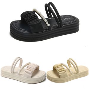 Kostenloser Versand billiger Frauen Sandalen Schuhe niedrige Absätze flach fest schwarze weiße weiße gelbe rutschende gleitet womens sommer sommer sommer sommer sommer sommer sommer summer schuhe gai