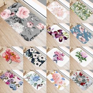 Carpets Customizable Door Mats Indoor Floor Non-slip Rug Colorful Floral Pattern Kitchen Entrance Mat