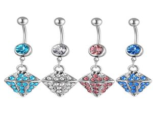 D0174 Diamonds Style Belly Navel Button Ring Mix Colors0123465608