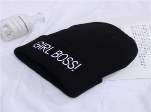 新しいMEN039SおよびWOMEN039S WINTER HATS GIRL BOSS EMBROIDERED WOOL BEANIE HAT J5OL8013368