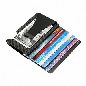 portafogli con carta di credito in metallo RFID da uomo Donne Slim Mini Bank Case Welochtet Male Borse per uomini 2022 72vg#