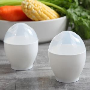 2st Microwave Egg Steamer Boiler Cooker Capacity Easy Snabbt hårt eller mjukt kokt kökskokningsverktyg 240407