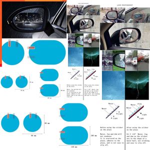 2024 2024 2pcs araba dikiz aynası koruyucu yağmur geçirmez anti membran araba aksesuarları araç koruması