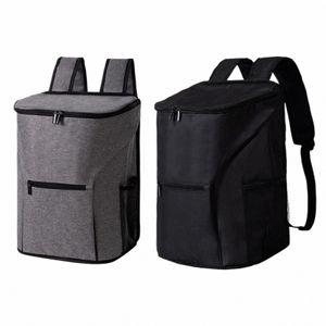 Isolerad ryggsäck Portable Isolerad ryggsäck Cooler Bag Waterproof Lunch Ryggsäck för arbete Utomhus Picknickstrand Cam G1ml#