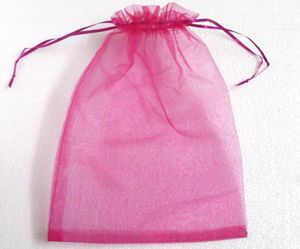 Różowe kolorowe torby organza 20x30 cm torba na prezent biżuterii Wedding Favours duży rozmiar 8362425