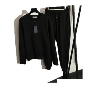 Damen Trailsuits Frauen Zwei Stücke Set weibliche Crewneck -Jacken Hosen mit Buchstaben Seite für Lady Slim Springer Frau Tracksan Autunmn otpeb