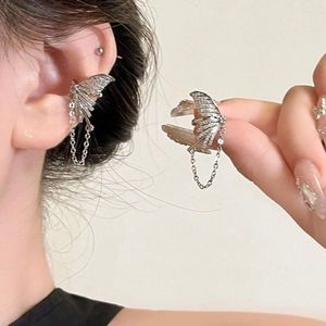Brincos Brincos Jóias de Butterfly Jóias coreanas Shiny Shiny Sem piercing Ear cristal de zircão