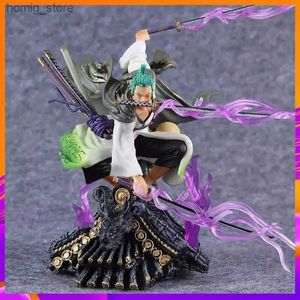 Figure giocattolo d'azione Nuovo figura un pezzo anime gk tetto kimono roronoa zoro a tre coltelli di combattimento decorazioni modelli