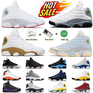 Nike Basketball Shoes AJ13 Air Jordan13 13s Retro OG Original Jump Man 13 Scarpe da basket 13s Jumpman Retoff Playoff di grano Solefly Wolf Grey Blue Men  【code ：L】