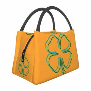 Shamrock Blur Lunchväska St Patricks Day Cute Lunch Box Outdoor Picnic Isolated Tote Food Bags Oxford Designer Cooler Bag B3YZ#