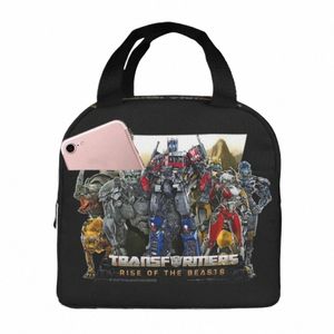 Transformers Rise of the Beasts Lunch Bags Bento Box Lunch Tote RESUABLE PICNIC PAGS COOLER THERMAL PAG FOM Woman Student School L3PT#