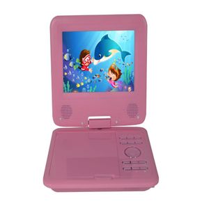 7 Zoll tragbarer Multimedia -Spieler mit Schwenkbildschirm 3 Stunden wiederaufladbare Batterie -Mädchen -Spieler Kinder Geburtstag Return Gift pink762881099639