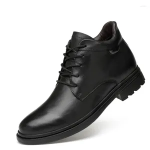 Stövlar äkta läder män affärer brittisk stil casual skor man ankel toppkvalitet formell klänningskoskor