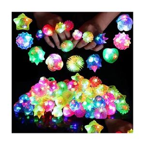 Party Favor Light Up Ring Favors Led Jelly Bumpy Finger Goodie Bag Stuffers Classroom Rewards Birthday Supply Treasure Box Prizes Gl Dha0W