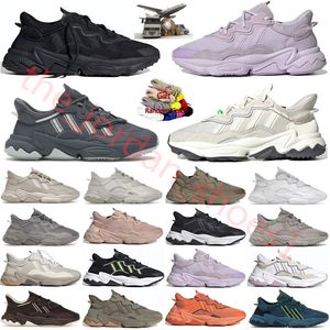 Men Women Ozweego Running Shoes All Black Wonder White Solar Green Red Pink Triple Grey Steel Frozen Yellow Trace Cargo Sports Sneakers size 36-45