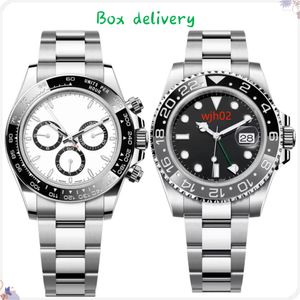 Män tittar på Dayton Designer Watch for Man with Box 2813 Automatisk rörelse Rostfritt stål Lysande vattenbeständiga armbandsur Montre de Luxe