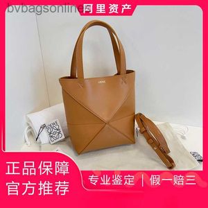 Hochwertige Retro Loewelry Fold Bags Frauen Mode Top Branded AAA Puzzle Fold Mini -Tasche Geometrie Klapptasche Tasche Tasche