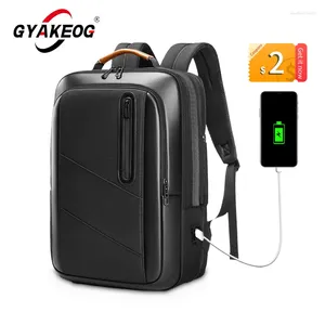 Wodoodporny biznes plecakowy dla mężczyzn 17 '' Laptop Large Capity USB Torba ładująca Rucksack Bolsa Mochila Hombre