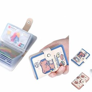 anti Thief ID Cards Holders Cute Bear Busin Card Holder Organizer Coin Pouch Wallets Bag Bank Credit Bus Card Cover s4hJ#