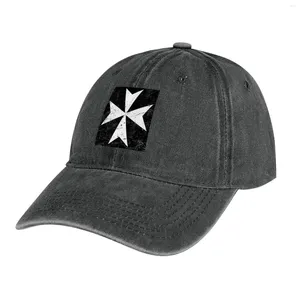 Berets Knights Hospitaller Cross Flag Cowboy Hat Military Tactical Cap Kids Duży rozmiar golf męskie kobiety