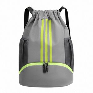 Borsa da basket della bocca a raggio di coregone semplice sport sport yoga ginnascio di palla da calcio Student Backpack Ball Bag 72YB#