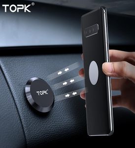 Topk Magnetic Car Phone Painel Painel Celular Stand Stand Wheel Suports Magnetic Wall Suport para telefone Samsung Xiaomi8237161