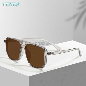 Sunglasses Men Women Large Double Bridge Sunglasses TR90 Transparent Polarized Sun Shades For Driving Prescription Lenses M 24416