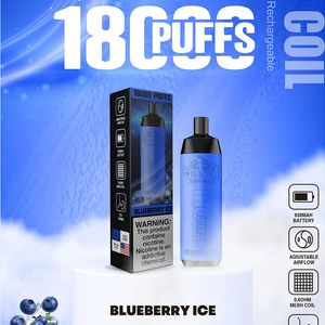 In stock corona bar vape bang box 18k 18000 sbuffi a vape a vapotteria per batteria ricaricabile per sigarette elettroniche da 20 ml di vapers pod 16 sapori Vaper