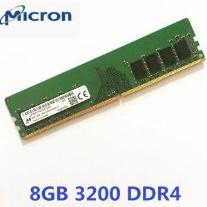 Rams Micron DDR4 UDIMM RAM 8 GB 3200 MHz Pamięć pulpitu 288pin DDR4 8GB 1RX8 PC43200AAUA211
