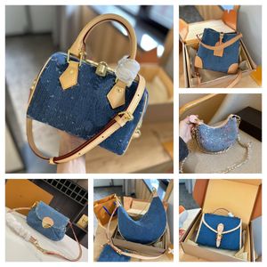 5A Luxury Designer Denim Bags Women Speedys bag Vintage cc Handbag Neonoe Bucket Fashion Crossbody Shoulder Bag Loop Hobo Half Moon Wallet Sunset armpit Tote Purse