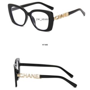 Novo designer Chanells Glasses Glass Black Gross Gross for Women Advanced De Style Moda Pessoal Menina Picante Gato Chanells 9994