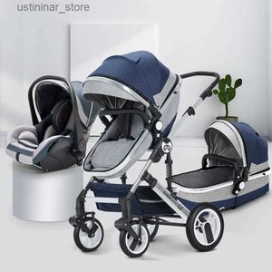 Carrinhos de bebê# 2024 NOVO BABY STROLLERBABY STROLLER 3 em 1 carrinho de carro de alto paisagem com BassinetNewborn portátil Travel Carriage Baby L416