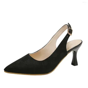 Sandali 2024 Linen da donna nero Spring da donna semplice a cuneo 7 cm a cuneo bohémien fatte fatti casual sandalo comodo sandalo pompa scarpe