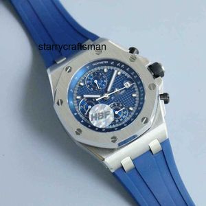 Designer observa Offshore Audemar Assista APS Royal Chronograph Menwatch Supercoleno mecânico automático Cal.3126 Strapatura de borracha Montre mo9g