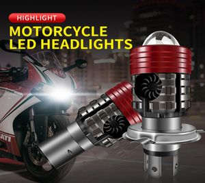 Faróis de motocicleta H4 BA20D Destaque LED FOG LUZES HighLow BEAM MOTOBIKE 2 CORES LASER LENS DE PROJENDOR LENFA